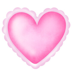 valentine's day in watercolor style , pink heart illustrator. 
