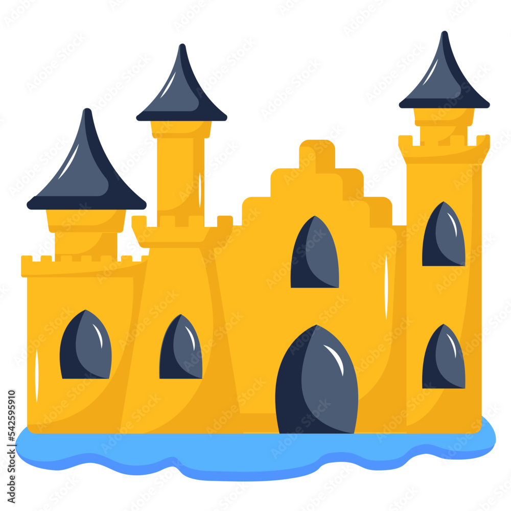 Canvas Prints An eye catchy flat icon of castle structure 