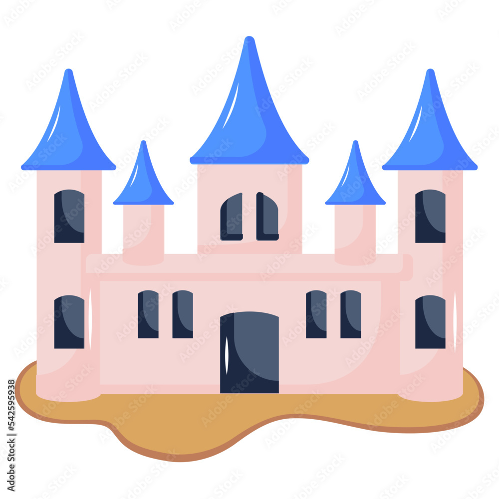 Canvas Prints an eye catchy flat icon of castle structure