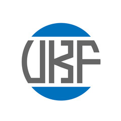 UKF letter logo design on white background. UKF creative initials circle logo concept. UKF letter design. - obrazy, fototapety, plakaty