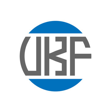 UKF letter logo design on white background. UKF creative initials circle logo concept. UKF letter design.