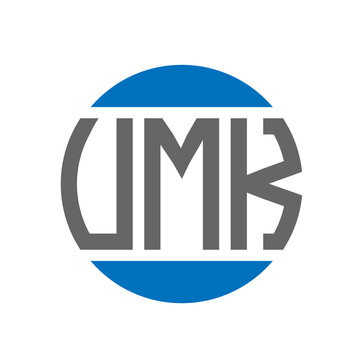 UMK letter logo design on white background. UMK creative initials circle logo concept. UMK letter design.