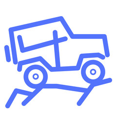 Off Road Car Jeep Four Wheel Drive Icon
