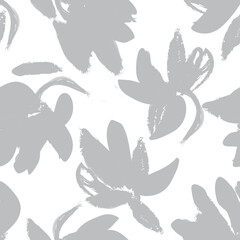 Floral Brush strokes Seamless Pattern Design