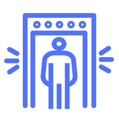 Security Checkpoint Body Scanner Control Customs Airport Icon