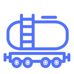 Wagon Tank Oil Fuel Gasoline Storage Train Icon