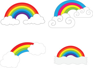 Rainbow Vector illustration. Rainbow  image or clip art.