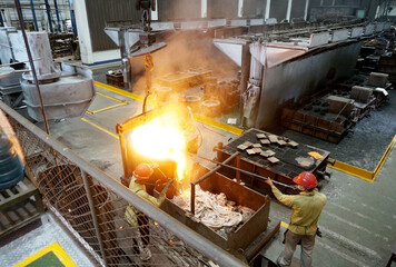 最新設備を導入した鋳物工場。