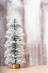 Christmas tree in white, vertical shot