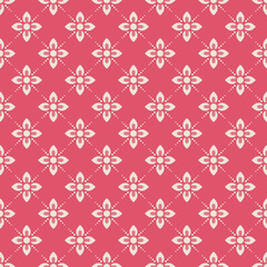 Retro vintage Chinese traditional pattern seamless background curve cross flower dot line