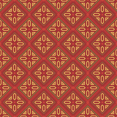 Retro vintage Chinese traditional pattern seamless background check geometry plygon cross frame line kaleidoscope