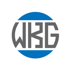WKG letter logo design on white background. WKG creative initials circle logo concept. WKG letter design.