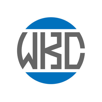 WKC letter logo design on white background. WKC creative initials circle logo concept. WKC letter design.