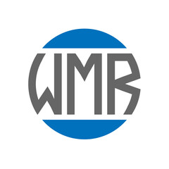 WMR letter logo design on white background. WMR creative initials circle logo concept. WMR letter design.