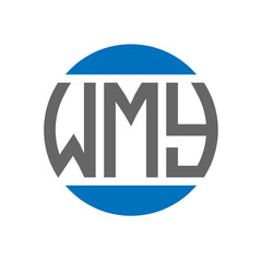 WMY letter logo design on white background. WMY creative initials circle logo concept. WMY letter design.