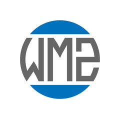WMZ letter logo design on white background. WMZ creative initials circle logo concept. WMZ letter design.