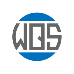 WQS letter logo design on white background. WQS creative initials circle logo concept. WQS letter design.