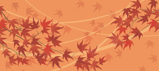 Autumn red maple leaf background