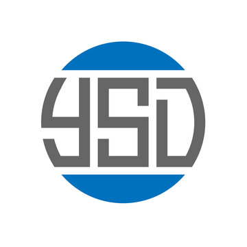 YSD letter logo design on white background. YSD creative initials circle logo concept. YSD letter design.