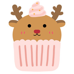 Christmas Cupcake Illustration