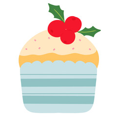Christmas Cupcake Illustration