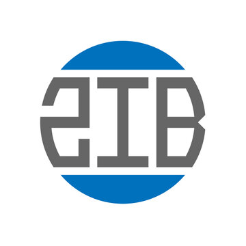 ZIB letter logo design on white background. ZIB creative initials circle logo concept. ZIB letter design.