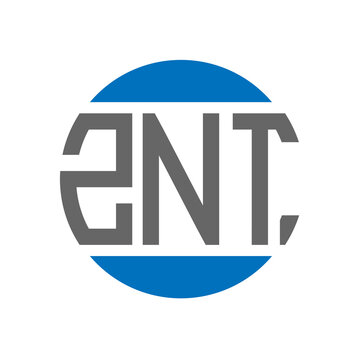 ZNT letter logo design on white background. ZNT creative initials circle logo concept. ZNT letter design.