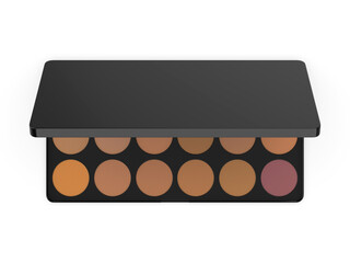 Blank Eyeshadow Palette For Branding And Mock Up. 3d Render Illustration.