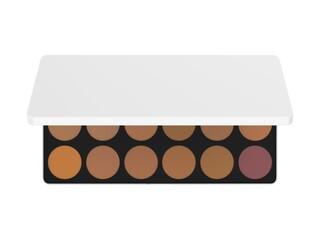 Blank Eyeshadow Palette For Branding And Mock Up. 3d Render Illustration.
