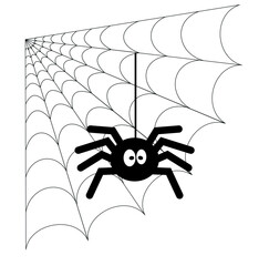 spider in the spider web illustrator