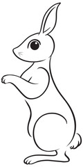 Doodle rabbit cartoon character