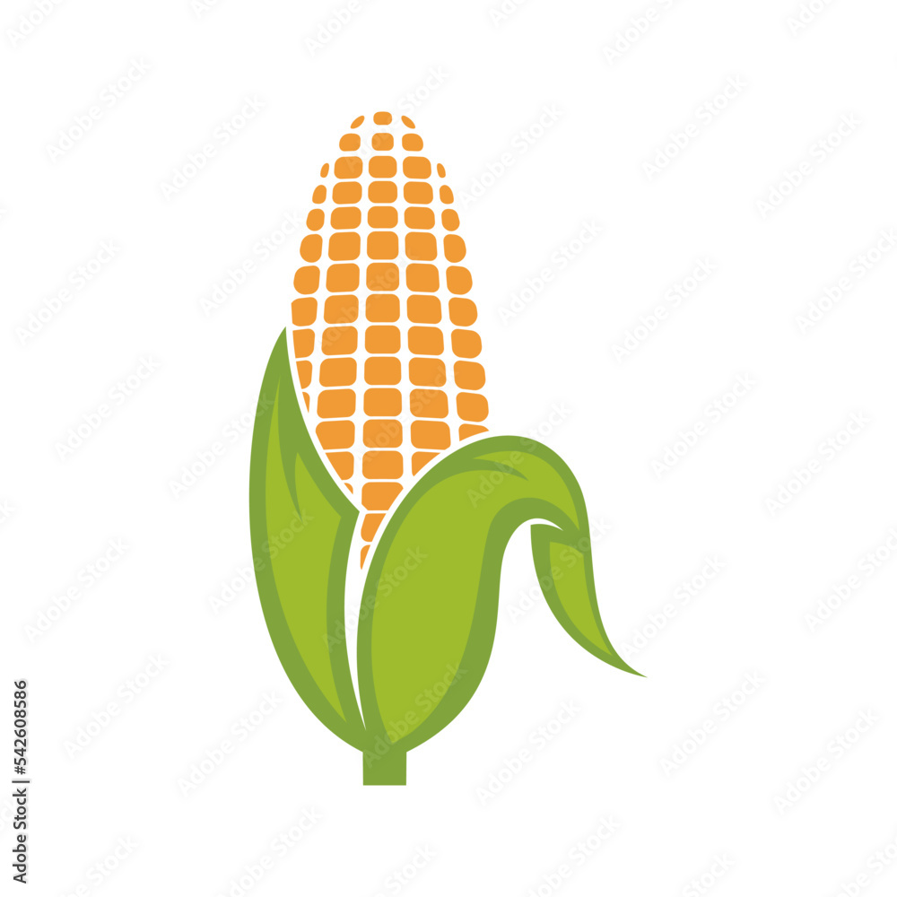 Wall mural corn logo illustration vector