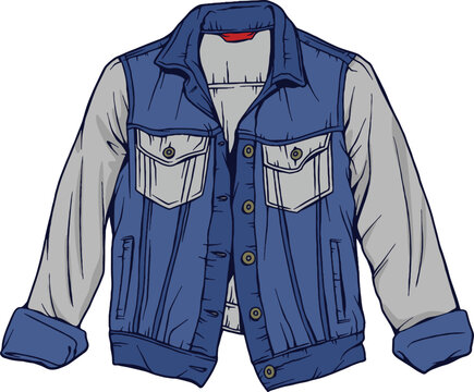 recommend clip art: Fashion illustration, vector illustration, jacket, bomber, t-shirt, hoodie, varsity, line art isolated