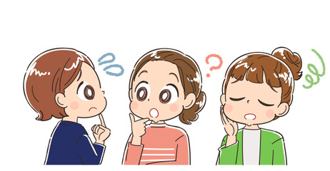 会話する女性グループ