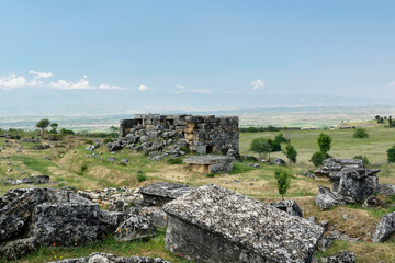 View of The Northern Necropolis of Hierapolis, Pamukkale, Turkey