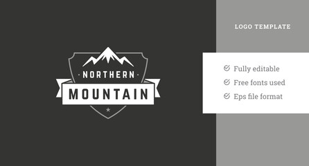 Linear vector logo for Northern Mountains tourism