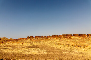 Fototapeta na wymiar Bedouins stone houses in Sinai desert
