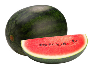 Watermelon isolated on white background, Watermelon on a white background PNG File.