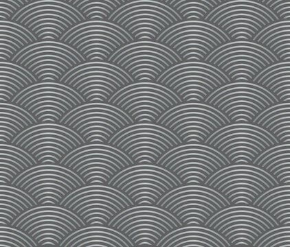 Japanese Style Retro Vintage Seamless Pattern Background Gradient Gray Scale Wave Cross Line