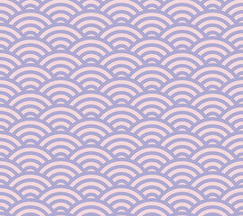 Japanese style retro vintage seamless pattern background elegant purple geometry cross scale curve wave