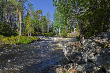 Rapids on the Karelian river.