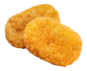 Fried Cheese Croquettes isolated background, Cheese Croquettes on white PNG File.