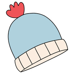 Christmas Yarn hat, Winter Yarn hat, Christmas Decoration, Christmas ornament illustration