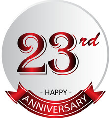 23rd anniversary celebration label