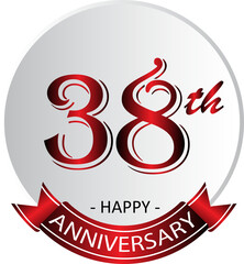 38th anniversary celebration label