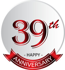 39th anniversary celebration label