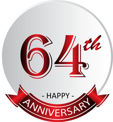 64th anniversary celebration label