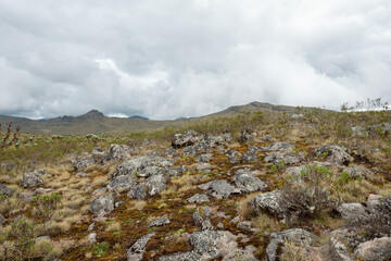 Scenic mountain landscapes against sky at Aberdare National Park, Kenya
