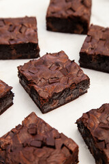 Fudgy and chewy dark chocolate brownie