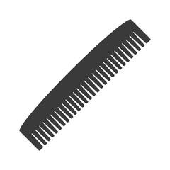 Hair comb glyph icon isolated on white background.Vector illustration.